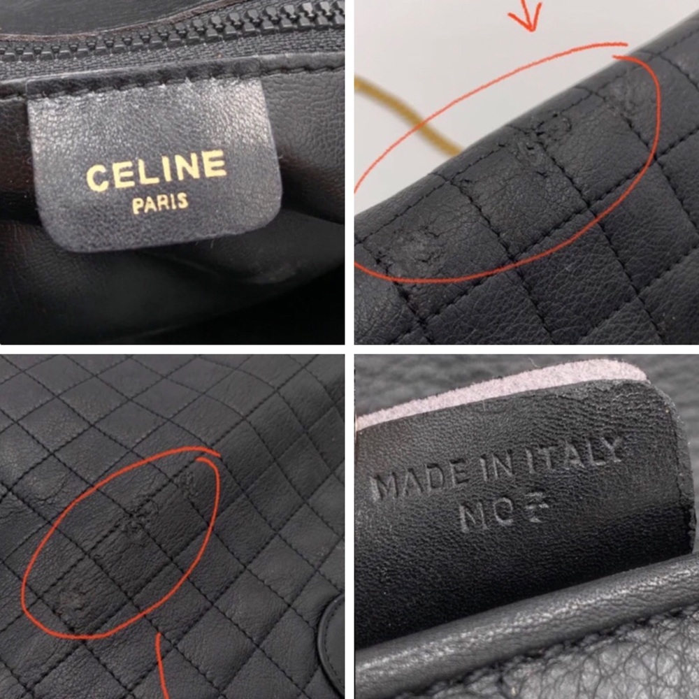 Auth Celine Quilted Pattern With Triomphe Logo Ba… - image 8